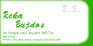 reka bujdos business card